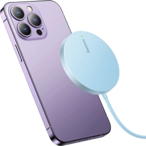 Hurtownia GSM - MagSafe vezeték nélküli töltő Baseus Simple Mini3 Qi 15W kék - BSU3981 - {ean13} - Hurt