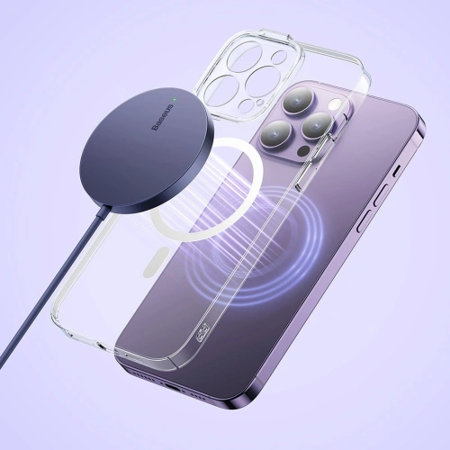 Ładowarka bezprzewodowa MagSafe Baseus Simple Mini3 Qi 15W niebieska