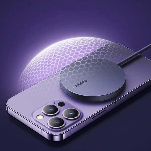 Ładowarka bezprzewodowa MagSafe Baseus Simple Mini3 Qi 15W niebieska