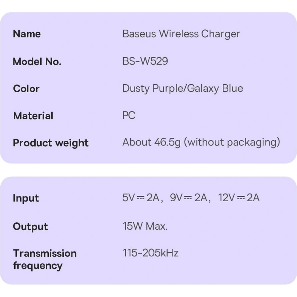 Hurtownia GSM - MagSafe vezeték nélküli töltő Baseus Simple Mini3 Qi 15W kék - BSU3981 - {ean13} - Hurt