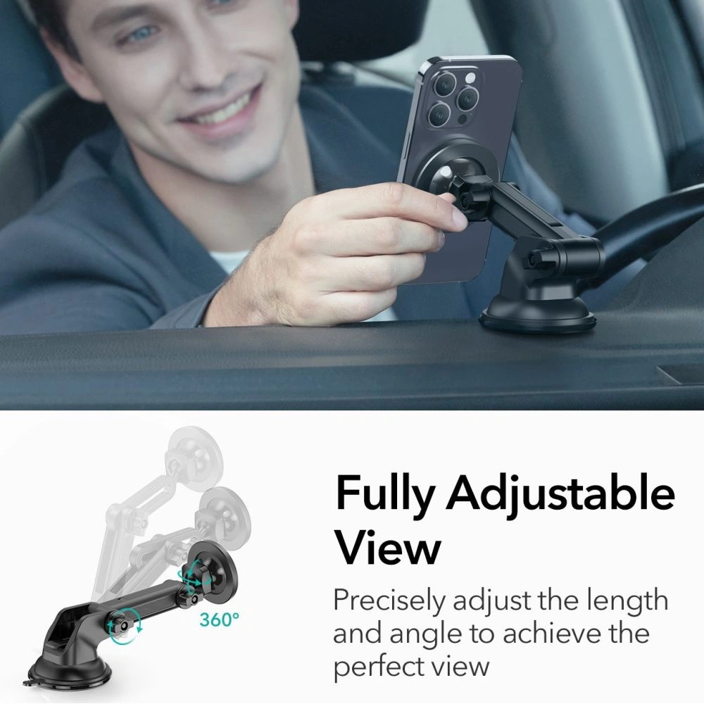 Hurtownia GSM - Uchwyt samochodowy magnetyczny ESR Halolock Magnetic MagSafe Dashboard Adjustable Car Mount Black - ESR660 - {ean13} - Hurt
