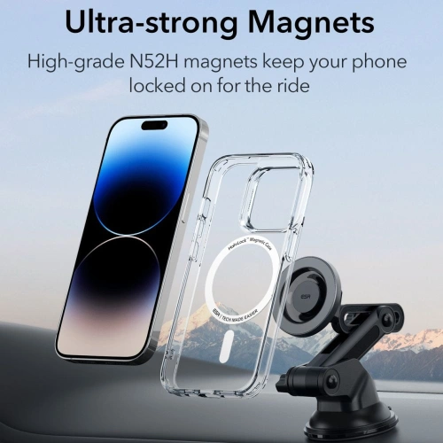 Uchwyt samochodowy magnetyczny ESR Halolock Magnetic MagSafe Dashboard Adjustable Car Mount Black