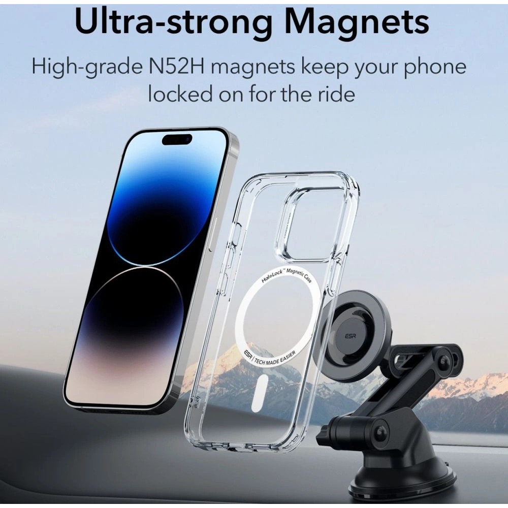 Hurtownia GSM - Uchwyt samochodowy magnetyczny ESR Halolock Magnetic MagSafe Dashboard Adjustable Car Mount Black - ESR660 - {ean13} - Hurt