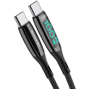 Hurtownia GSM - Kabel Blitzwolf BW-TC23 USB-C/USB-C 100W 1.8m (czarny) - BLZ535 - {ean13} - Hurt