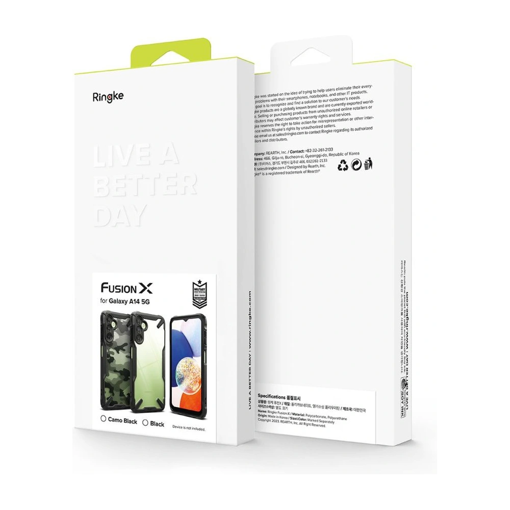 Hurtownia GSM - Etui Ringke Fusion-X Samsung Galaxy A14 5G Černá - RGK1784 - {ean13} - Hurt