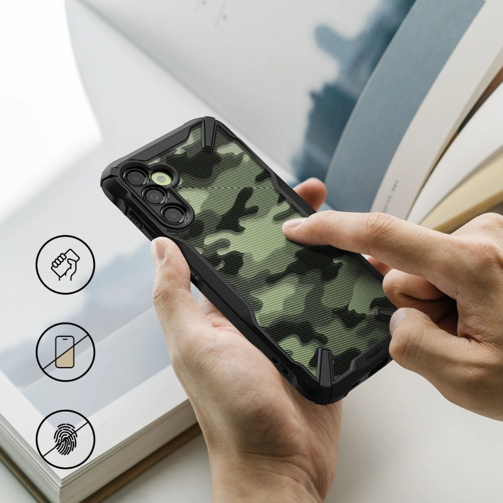 Hurtownia GSM - Etui Ringke Fusion-X Samsung Galaxy A14 5G Camo Schwarz - RGK1785 - {ean13} - Hurt