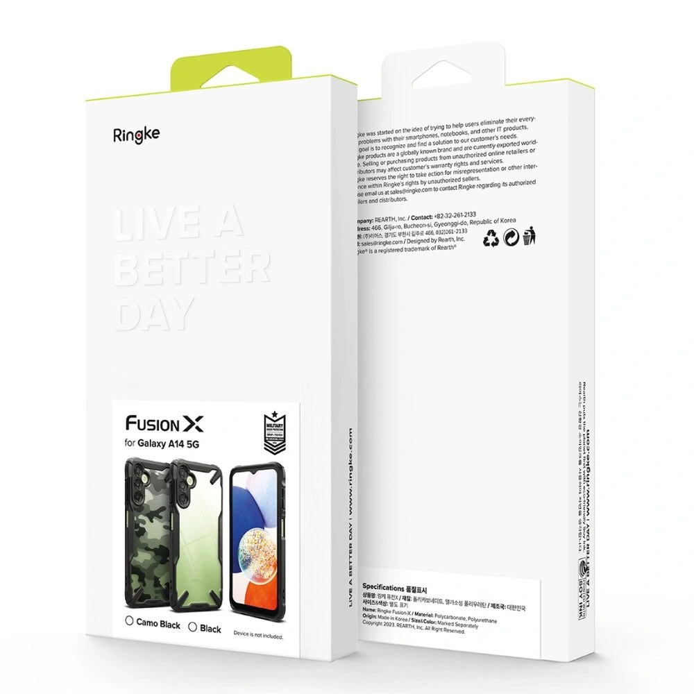 Etui Ringke Fusion-X Samsung Galaxy A14 5G Camo Fekete