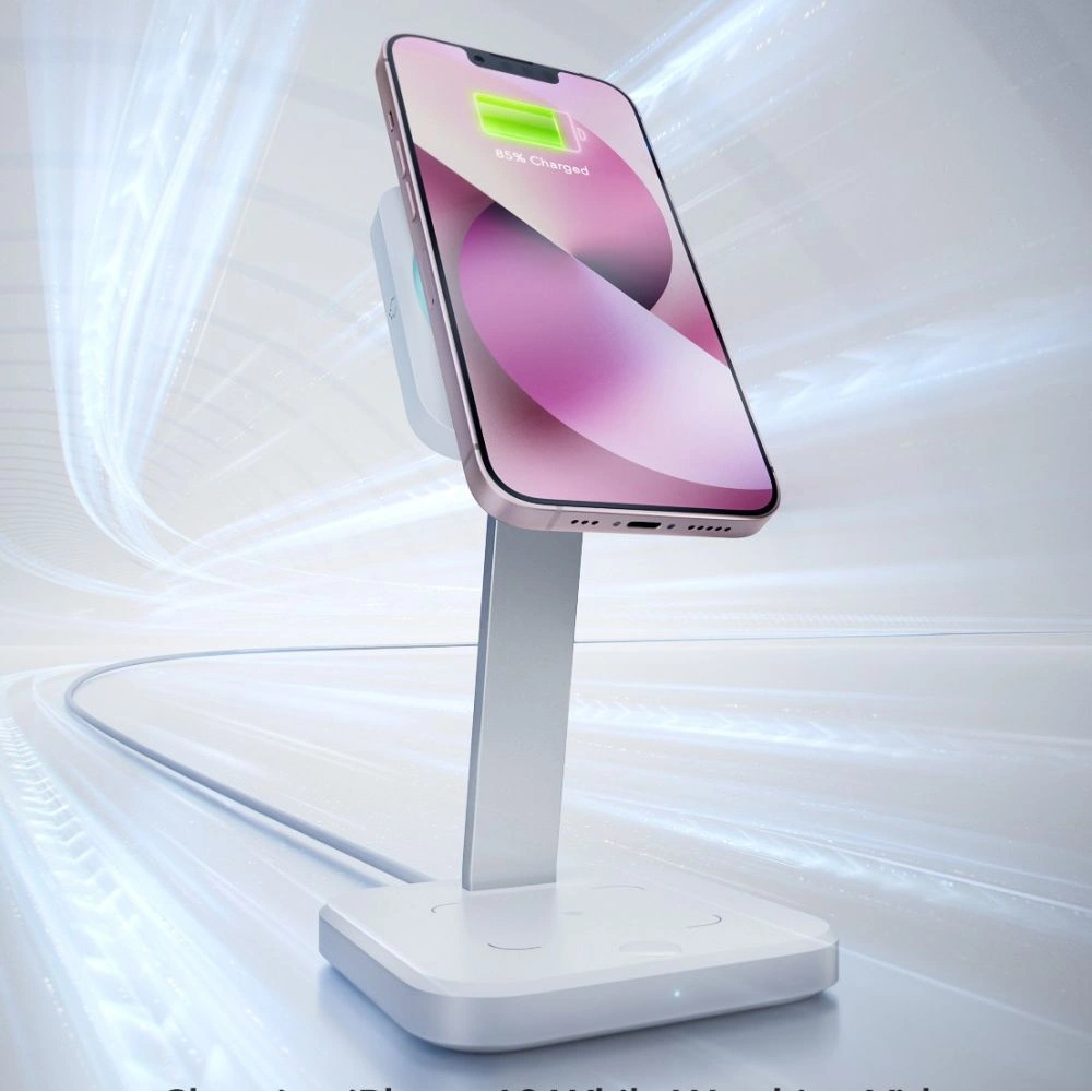 Hurtownia GSM - Încărcător wireless ESR HaloLock 2in1 Cryoboost Magnetic MagSafe Wireless Charger Arctic White - ESR661 - {ean13} - Hurt