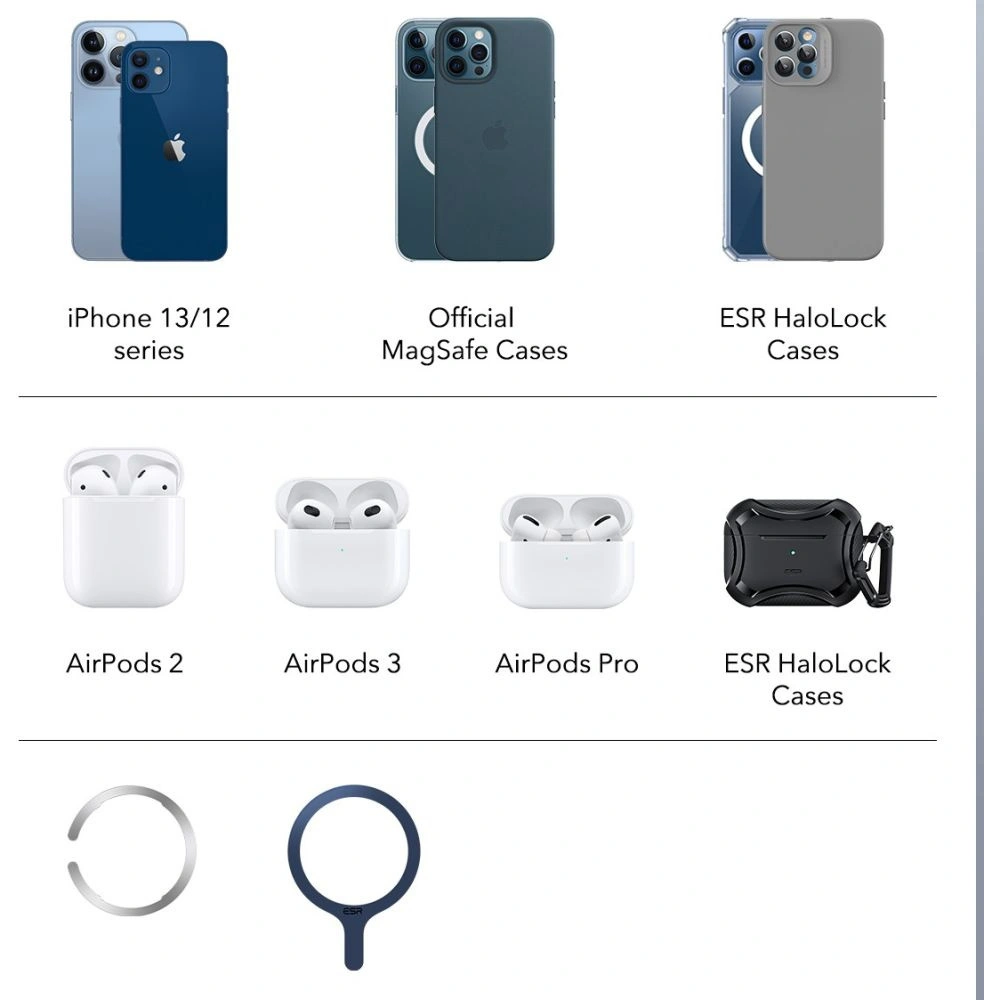 Hurtownia GSM - Încărcător wireless ESR HaloLock 2in1 Cryoboost Magnetic MagSafe Wireless Charger Arctic White - ESR661 - {ean13} - Hurt