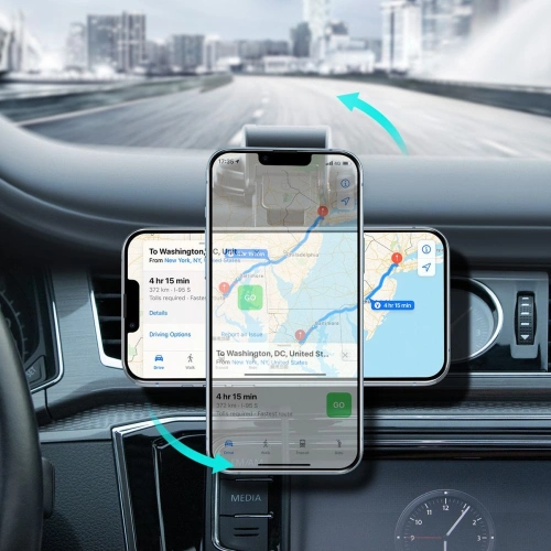 Uchwyt samochodowy z ładowarką bezprzewodową MagSafe ESR HaloLock Magnetic Dashboard Wireless Charger Black