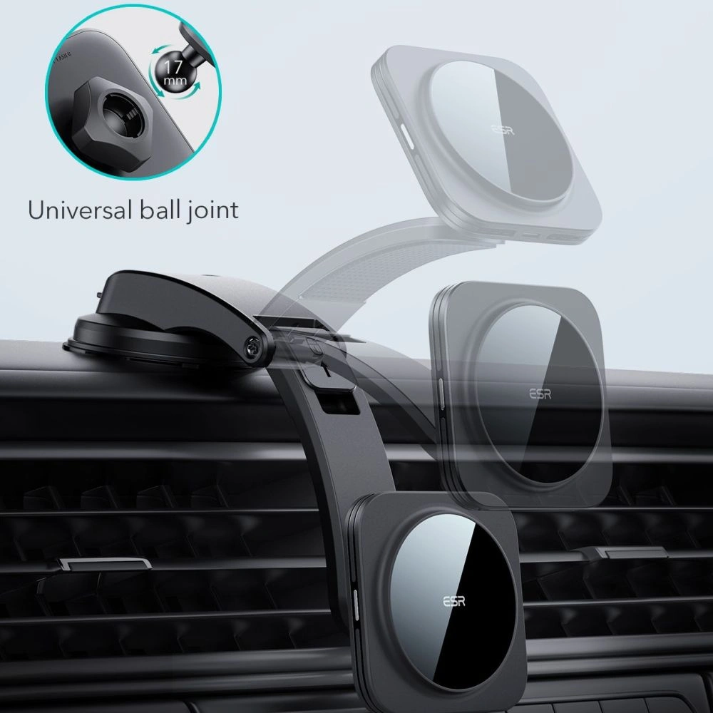 Hurtownia GSM - Suport auto cu încărcător wireless MagSafe ESR HaloLock Magnetic Încărcător wireless pentru tabloul de bord Negru - ESR663 - {ean13} - Hurt