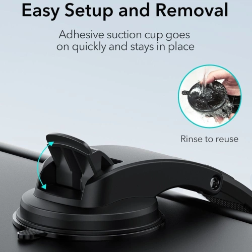 Uchwyt samochodowy z ładowarką bezprzewodową MagSafe ESR HaloLock Magnetic Dashboard Wireless Charger Black