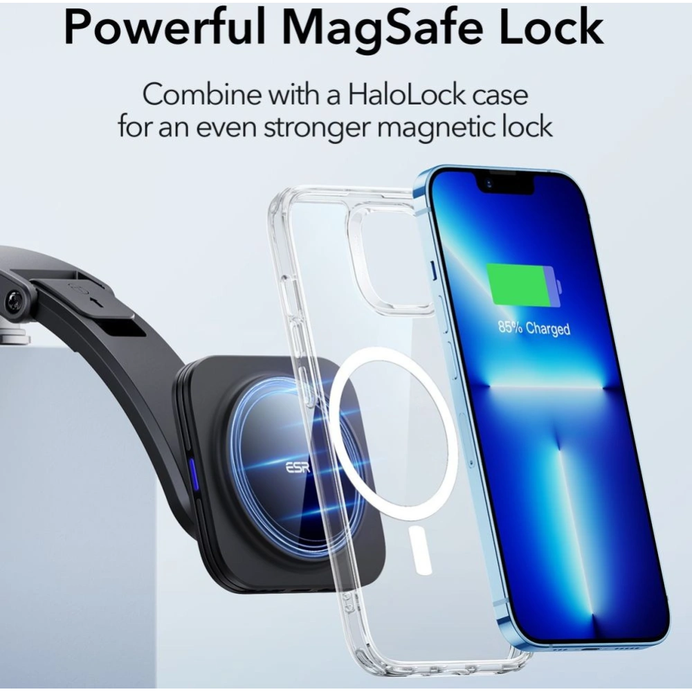 Hurtownia GSM - Suport auto cu încărcător wireless MagSafe ESR HaloLock Magnetic Încărcător wireless pentru tabloul de bord Negru - ESR663 - {ean13} - Hurt