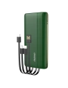 Powerbank Dudao K4Pro s vestavěnými kabely 10000mAh LED displej zelený