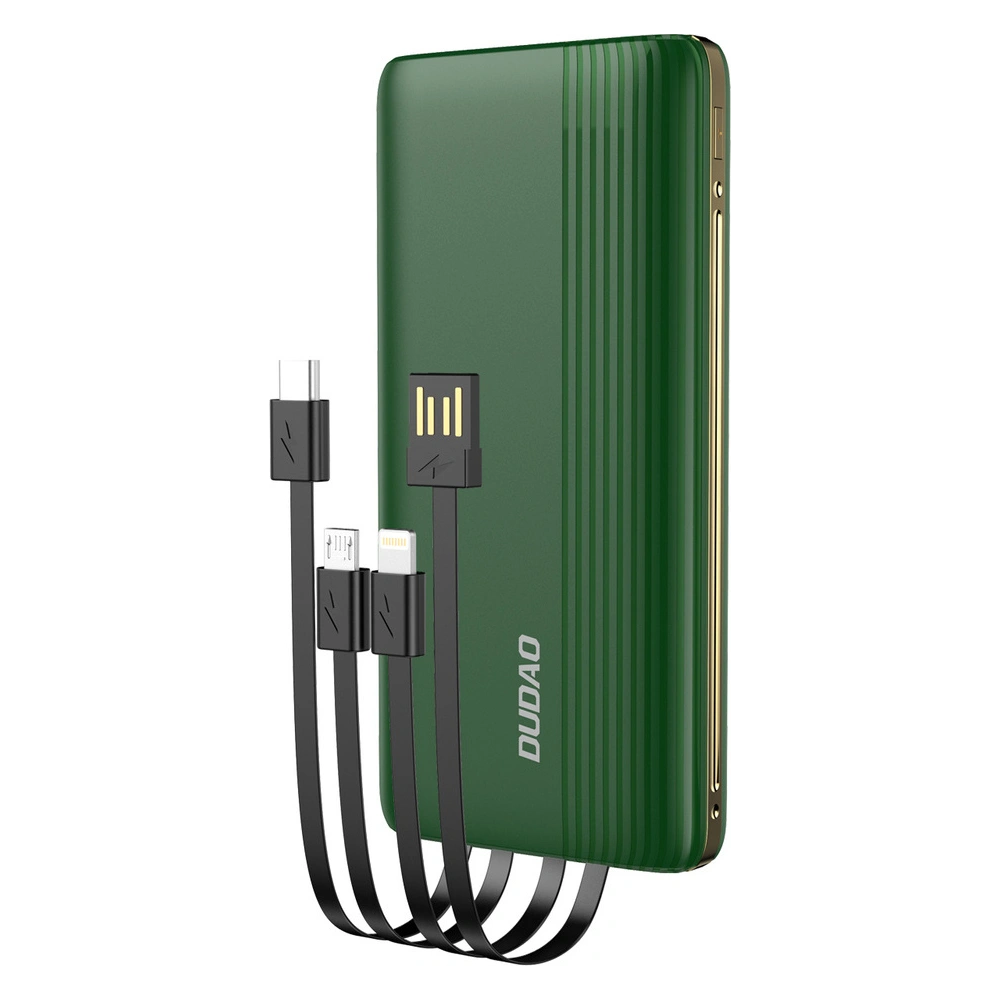 Hurtownia GSM - Powerbank Dudao K4Pro s vestavěnými kabely 10000mAh LED displej zelený - DDA255 - {ean13} - Hurt