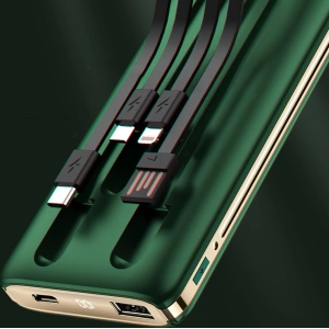 Hurtownia GSM - Powerbank Dudao K4Pro s vestavěnými kabely 10000mAh LED displej zelený - DDA255 - {ean13} - Hurt