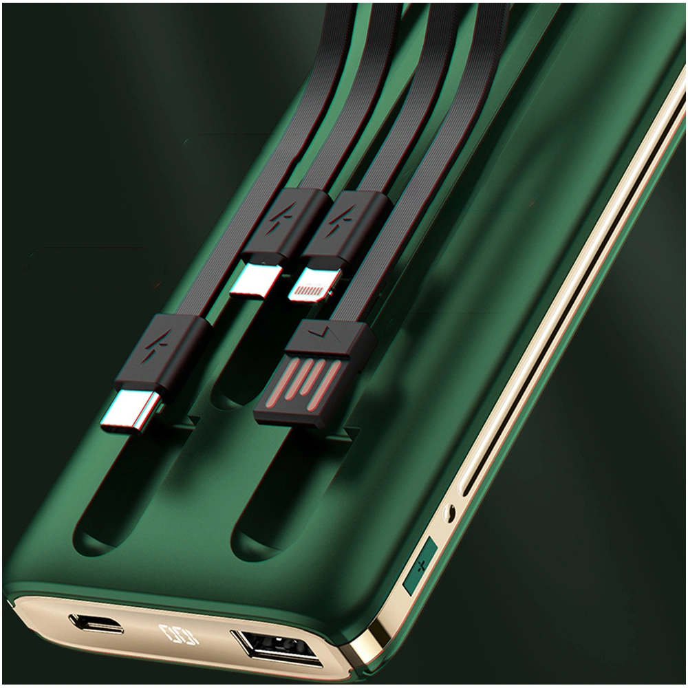 Hurtownia GSM - Powerbank Dudao K4Pro s vestavěnými kabely 10000mAh LED displej zelený - DDA255 - {ean13} - Hurt