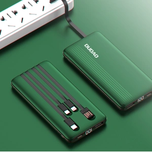 Hurtownia GSM - Powerbank Dudao K4Pro s vestavěnými kabely 10000mAh LED displej zelený - DDA255 - {ean13} - Hurt