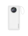 Powerbank Dudao K15sW 10000mAh 1xUSB-A / 1xUSB-C 22.5W s vestavěným kabelem 1xLightning / 1xUSB-C bílý