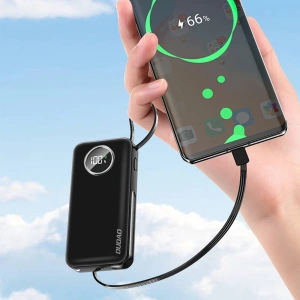 Hurtownia GSM - Powerbank Dudao K15sW 10000mAh 1xUSB-A / 1xUSB-C 22.5W s vestavěným kabelem 1xLightning / 1xUSB-C bílý - DDA256 - {ean13} - Hurt