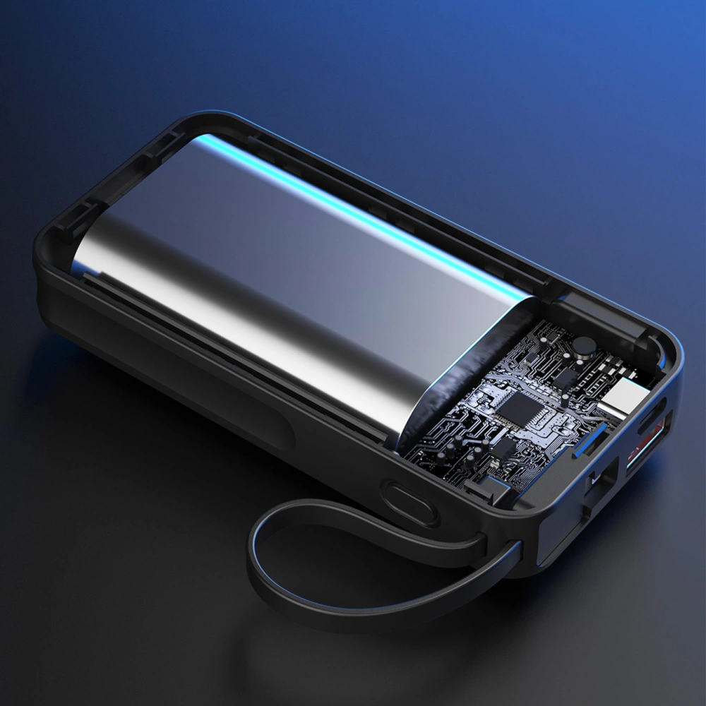 Hurtownia GSM - Powerbank Dudao K15sW 10000mAh 1xUSB-A / 1xUSB-C 22.5W s vestavěným kabelem 1xLightning / 1xUSB-C bílý - DDA256 - {ean13} - Hurt
