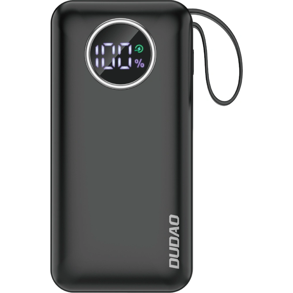 Hurtownia GSM - Powerbank Dudao K15sB 10000mAh 1xUSB-A / 1xUSB-C 22.5W s vestavěným kabelem 1xLightning / 1xUSB-C černý - DDA257 - {ean13} - Hurt