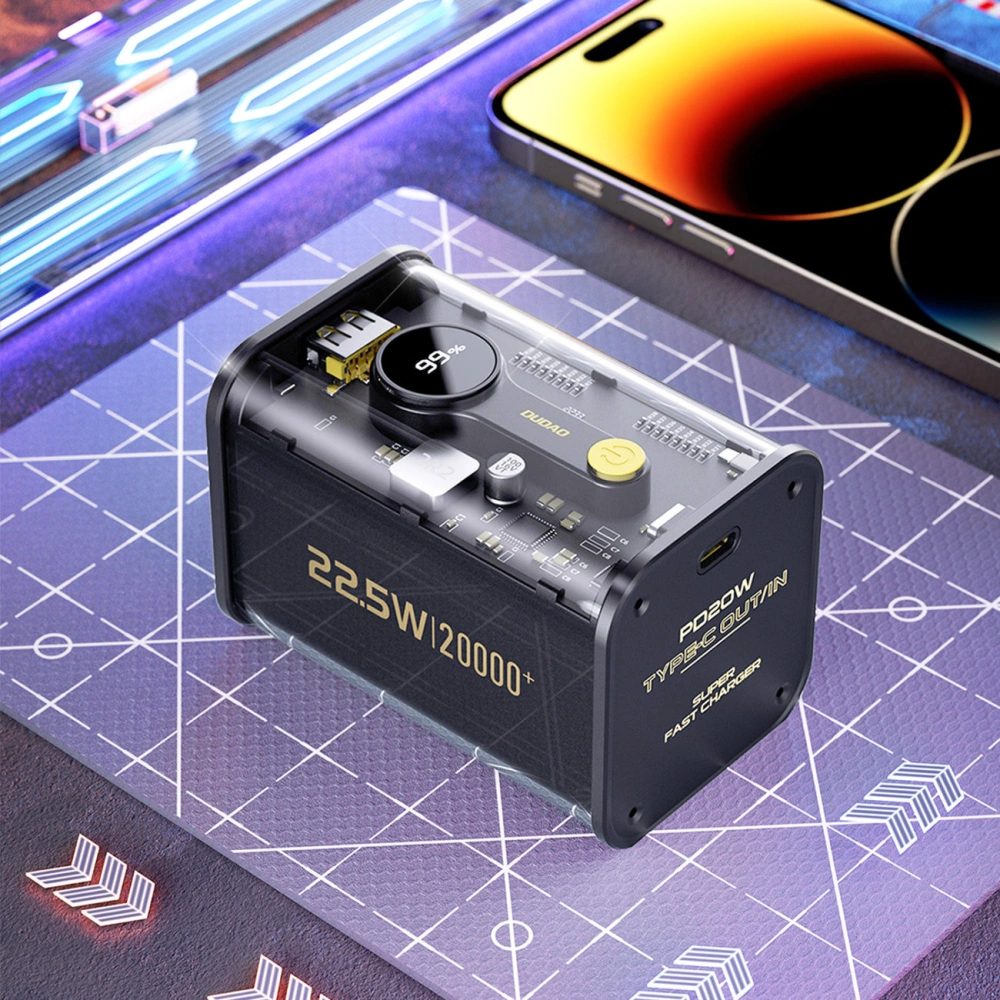 Wholesale Powerbank Dudao K16Pro 20000mAh USB-A/USB-C 22.5W PD black - DDA258 - {ean13} - Hurt