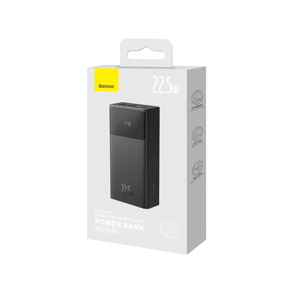 Hurtownia GSM - Powerbank Baseus Star-Lord 30000mAh, 22.5W, USB, USB-C (černý) - BSU3982 - {ean13} - Hurt