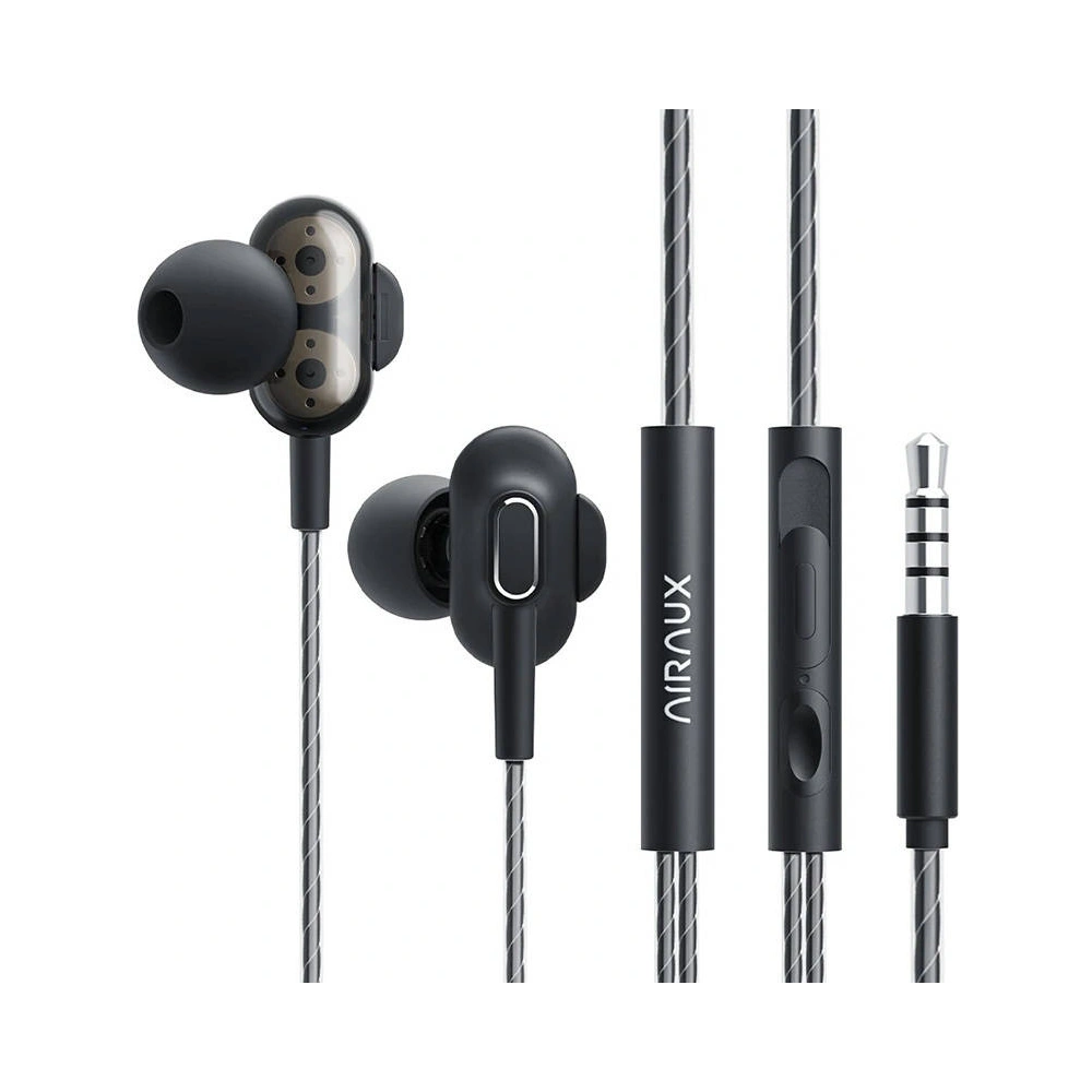 Hurtownia GSM - Sluchátka do uší drátová Blitzwolf AirAux AA-HE4, jack 3.5mm, 1.2m (černé) - BLZ539 - {ean13} - Hurt