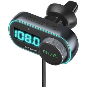 Hurtownia GSM - Transmiter FM BlitzWolf BW-BC3, Bluetooth 5.0, 30W PD + 18W QC 3.0, RGB - BLZ541 - {ean13} - Hurt