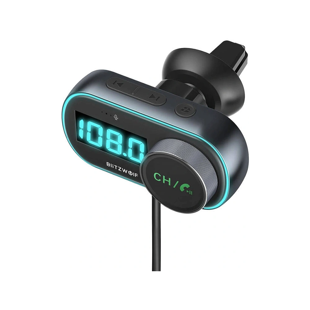 Hurtownia GSM - FM-Transmitter BlitzWolf BW-BC3, Bluetooth 5.0, 30W PD + 18W QC 3.0, RGB - BLZ541 - {ean13} - Hurt