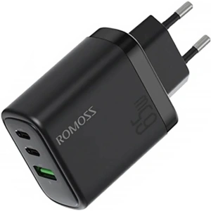 Hurtownia GSM - Hálózati töltő Romoss AC65H, 2x USB-C + USB, 65W (fekete) - ROM42 - {ean13} - Hurt