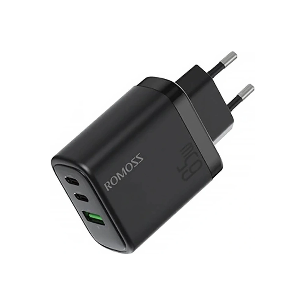 Hurtownia GSM - Încărcător de rețea Romoss AC65H, 2x USB-C + USB, 65W (negru) - ROM42 - {ean13} - Hurt