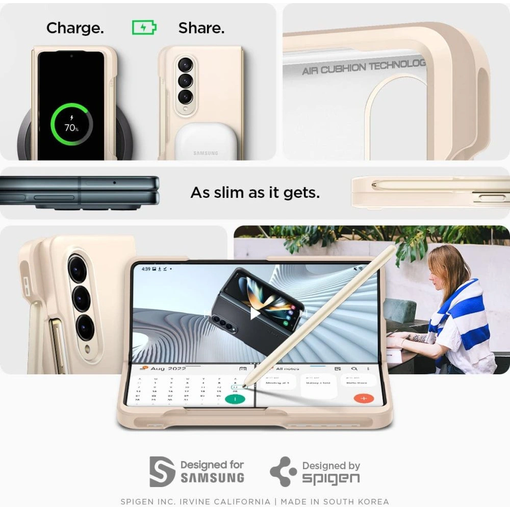 Wholesale Spigen Thin Fit Pen Samsung Galaxy Z Fold 4 Pearled Ivory - SPN2791 - {ean13} - Hurt
