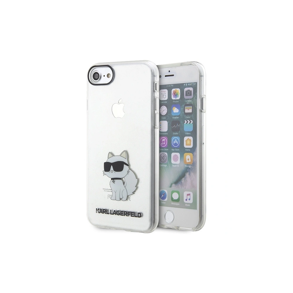 Hurtownia GSM - Etui Karl Lagerfeld KLHCI8HNCHTCT Apple iPhone SE 2022/SE 2020/8/7 transparentes Hardcase Ikonik Choupette - KLD1520 - {ean13} - Hurt