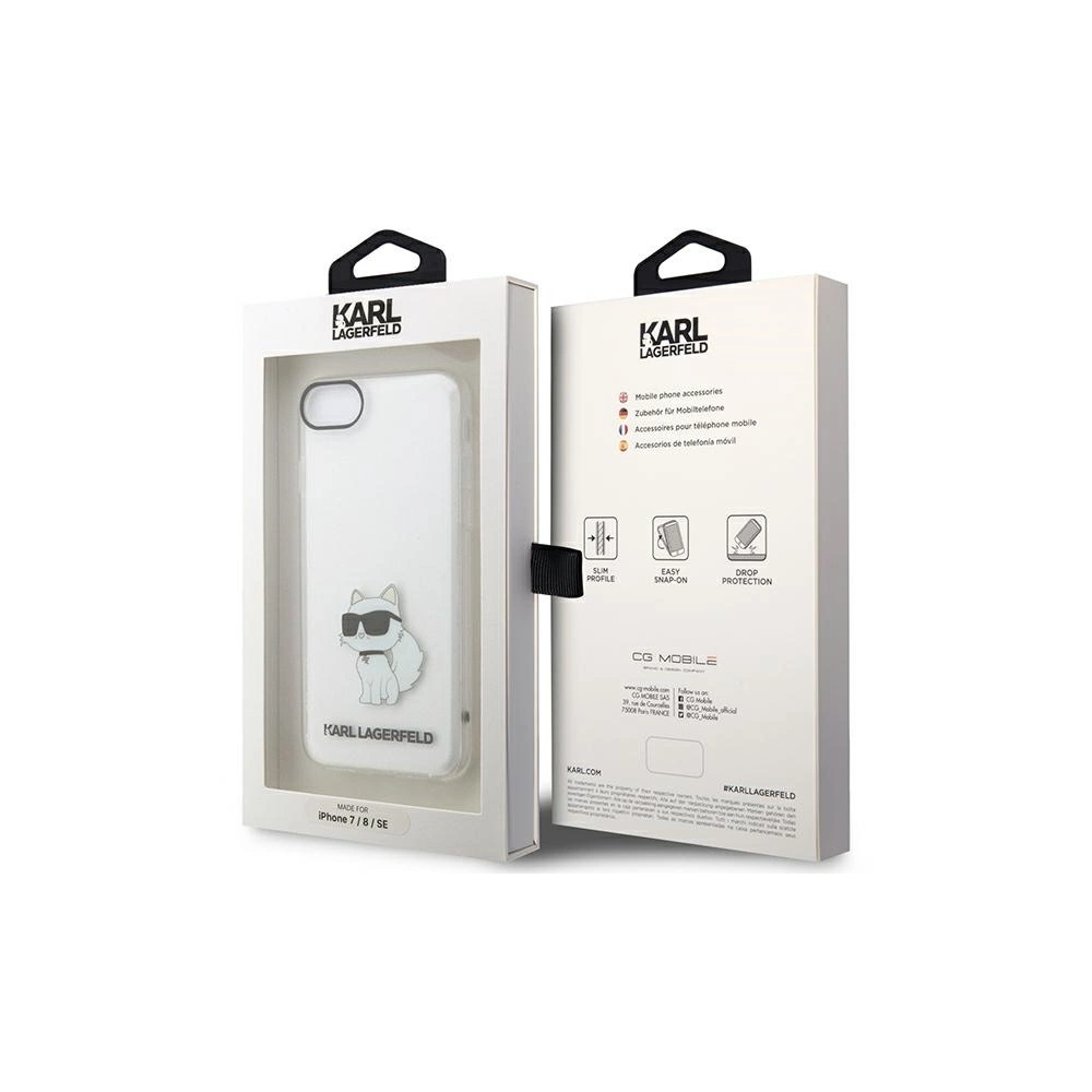 Wholesale Karl Lagerfeld KLHCI8HNCHTCT Apple iPhone SE 2022/SE 2020/8/7 transparent hardcase Ikonik Choupette - KLD1520 - {ean13} - Hurt