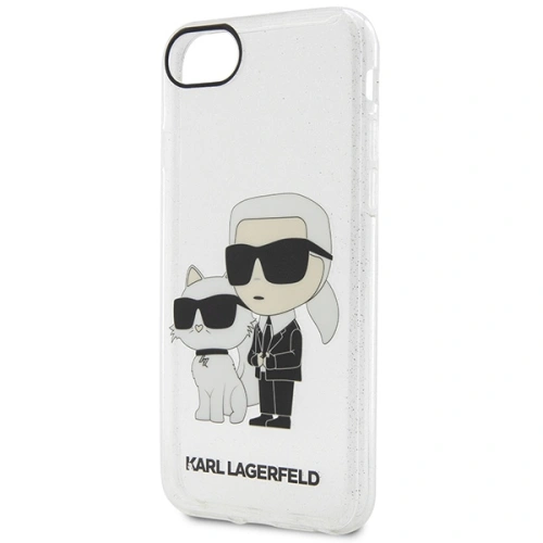 Etui Karl Lagerfeld KLHCI8HNKCTGT Apple iPhone SE 2022/SE 2020/8/7 transparent hardcase Gliter Karl&Choupette