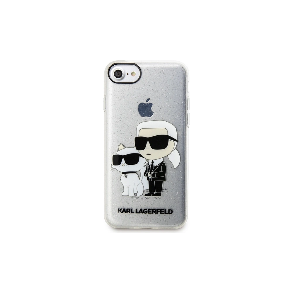 Hurtownia GSM - Etui Karl Lagerfeld KLHCI8HNKCTGT Apple iPhone SE 2022/SE 2020/8/7 hardcase transparent Gliter Karl&Choupette - KLD1521 - {ean13} - Hurt