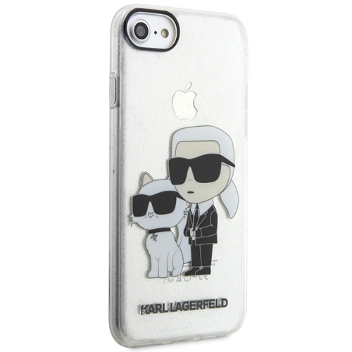 Etui Karl Lagerfeld KLHCI8HNKCTGT Apple iPhone SE 2022/SE 2020/8/7 transparent hardcase Gliter Karl&Choupette