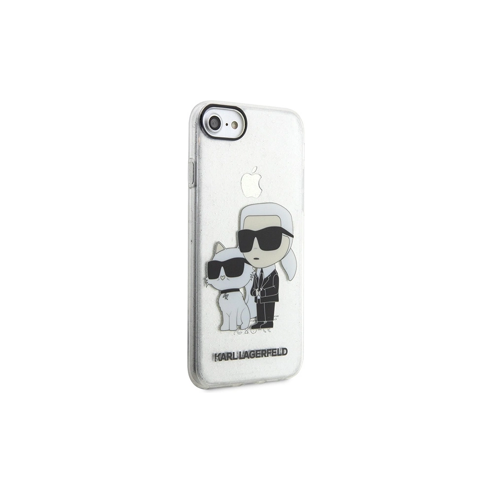 Hurtownia GSM - Etui Karl Lagerfeld KLHCI8HNKCTGT Apple iPhone SE 2022/SE 2020/8/7 hardcase transparent Gliter Karl&Choupette - KLD1521 - {ean13} - Hurt
