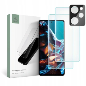 Hurtownia GSM - Gehärtetes Glas + für Kameraobjektive Tech-Protect Supreme Set Xiaomi POCO X5 Pro 5G Clear [2+1 PACK] - THP1832 - {ean13} - Hurt