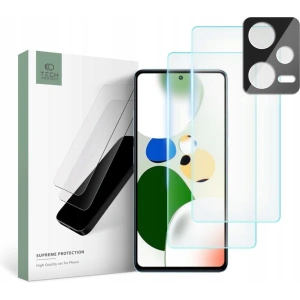 Hurtownia GSM - Szkło hartowane + na obiektywy aparatu Tech-Protect Supreme Set Xiaomi Redmi Note 12 5G/POCO X5 5G Clear [2+1 PACK] - THP1833 - {ean13} - Hurt