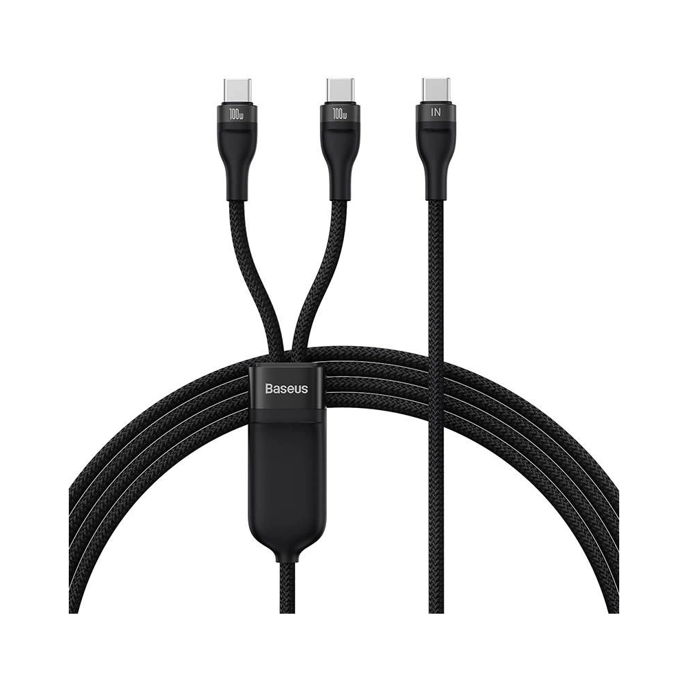Hurtownia GSM - Cablul Baseus Flash Series 2in1 USB-C/USB-C 100W 1.5m (negru) - BSU3985 - {ean13} - Hurt