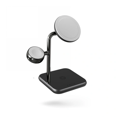 Ładowarka bezprzewodowa ZENS Aluminium 4w1 MagSafe + Apple Watch + USB-C (black)