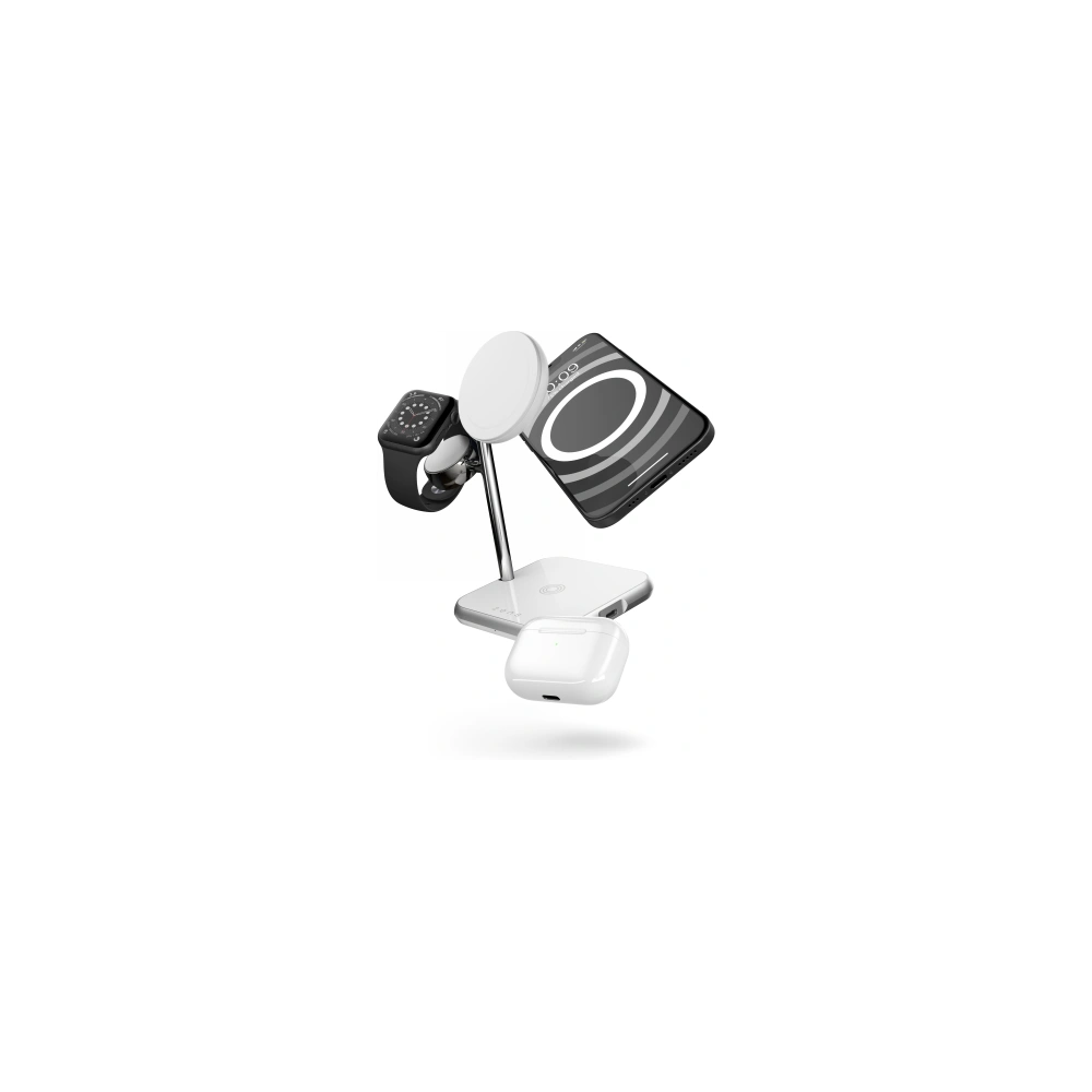 Hurtownia GSM - Bezdrátová nabíječka ZENS Aluminium 4w1 MagSafe + Apple Watch + USB-C (bílá) - ZENS11 - {ean13} - Hurt