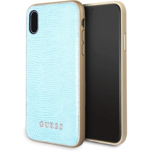 Hurtownia GSM - Etui Guess GUHCPXPYLBL Apple iPhone XS/X albastru/Python - GUE2430 - {ean13} - Hurt