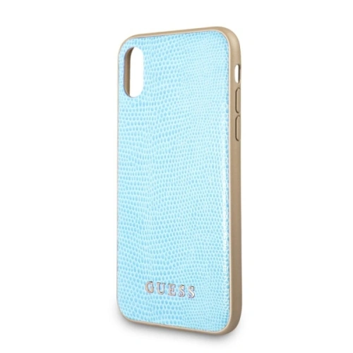 Etui Guess GUHCPXPYLBL Apple iPhone XS/X blue/niebieski Python