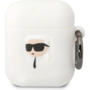 Hurtownia GSM - Etui Karl Lagerfeld KLA2RUNIKH Apple AirPods 2/1 bílý/white silikon Karl Head 3D - KLD1522 - {ean13} - Hurt