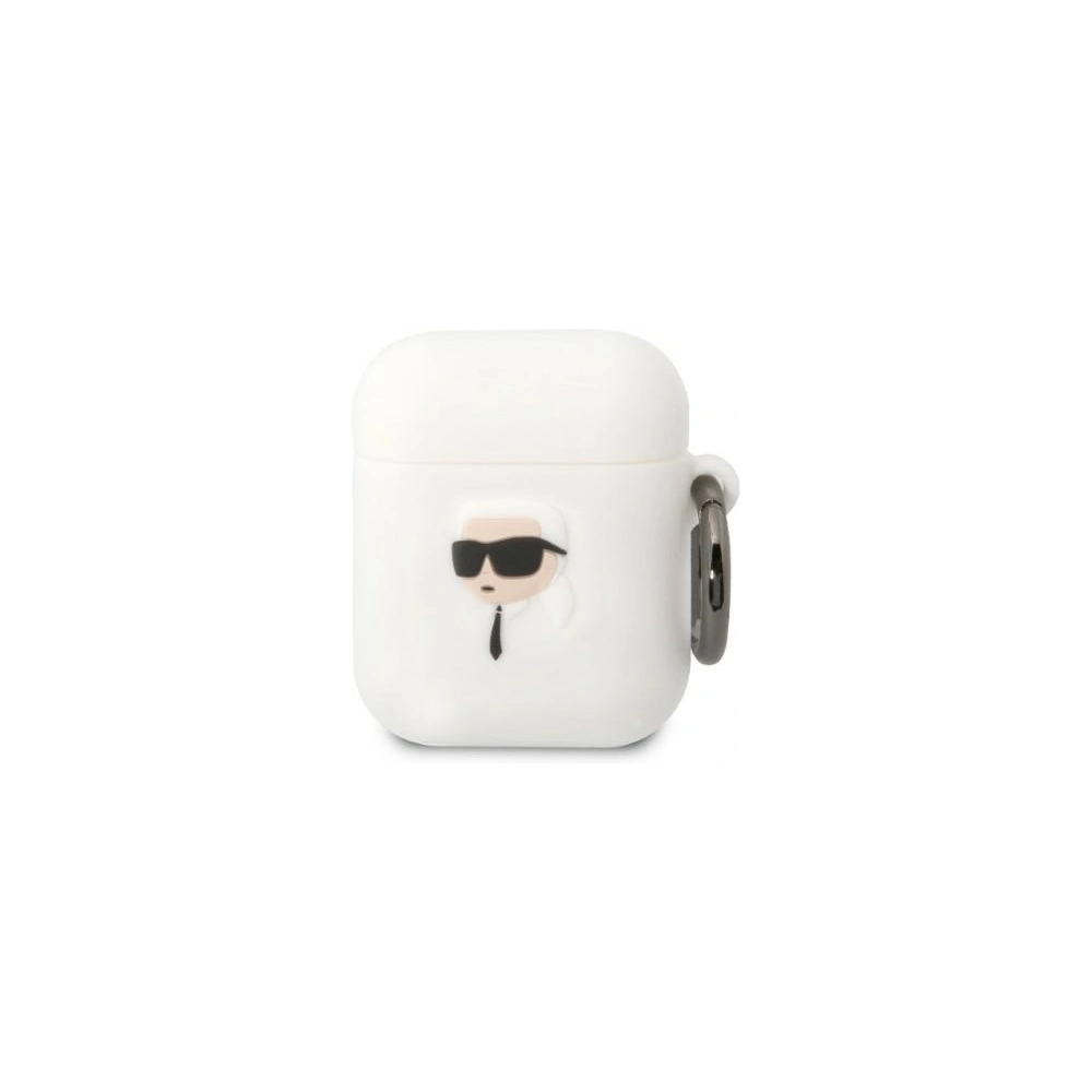 Wholesale Karl Lagerfeld KLA2RUNIKH Apple AirPods 2/1 white Silicone Karl Head 3D - KLD1522 - {ean13} - Hurt