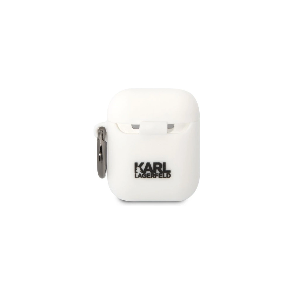 Wholesale Karl Lagerfeld KLA2RUNIKH Apple AirPods 2/1 white Silicone Karl Head 3D - KLD1522 - {ean13} - Hurt